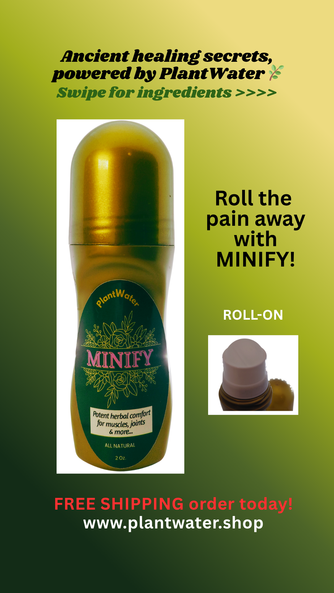 MINIFY Soothing Relief, Targeted Comfort, Tension, Muscle & Joint Support naturally. Roll-On