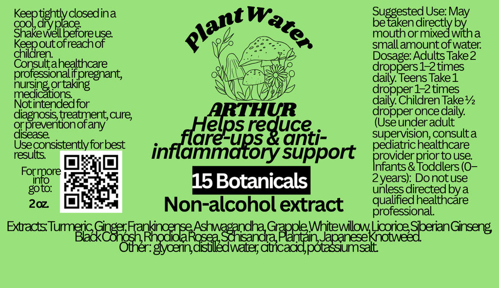 ARTHUR Natural support for arthritis joint wellness and inflammation