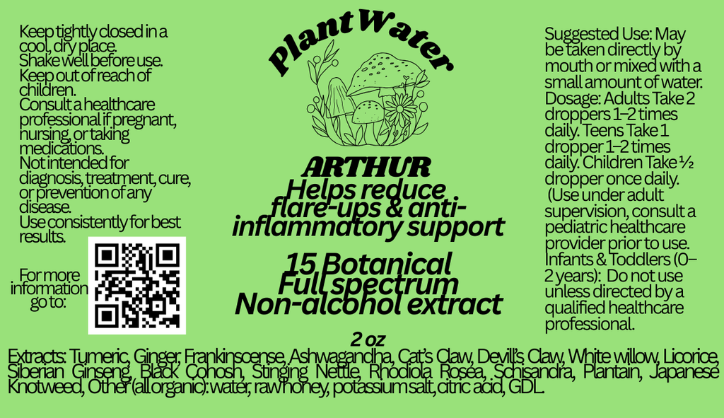 ARTHUR Natural support for arthritis joint wellness and inflammation