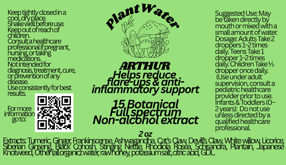 ARTHUR Natural support for arthritis joint wellness and inflammation