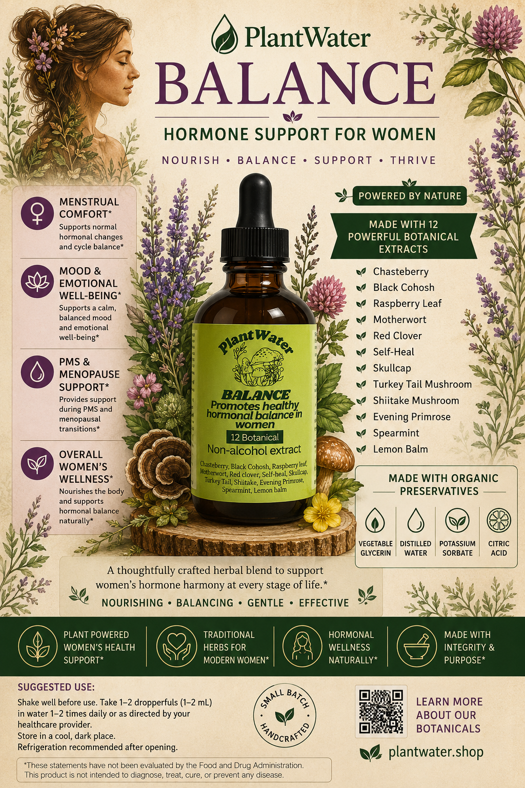 BALANCE Supports healthy hormone balance for women naturally.