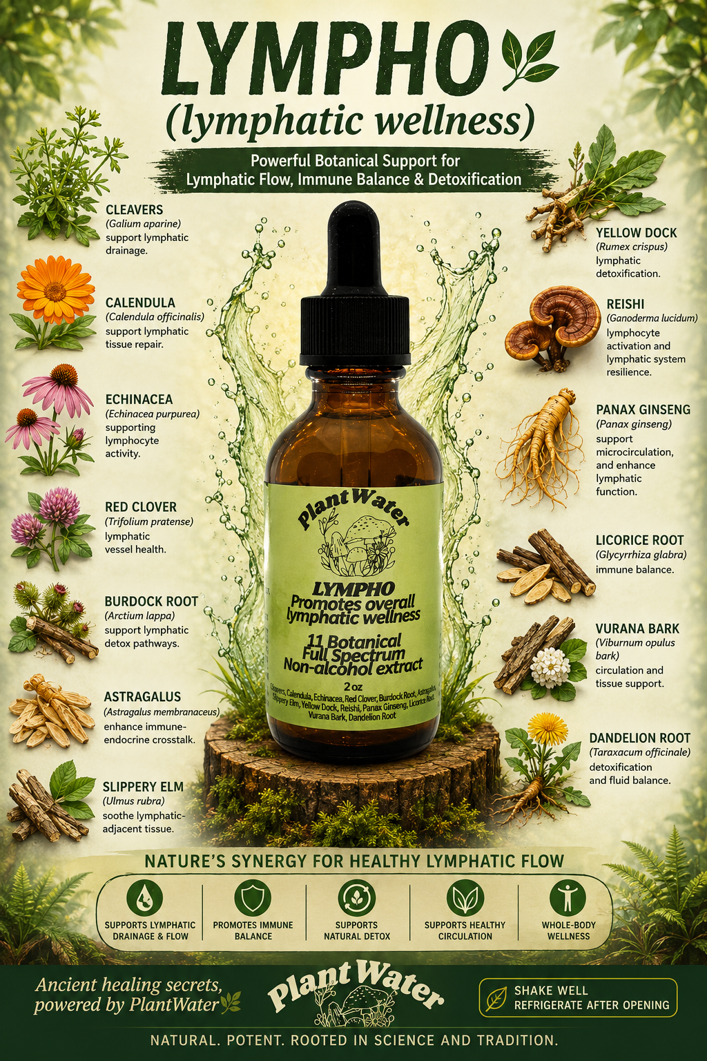 LYMPHO Promotes overall lymphatic wellness naturally.