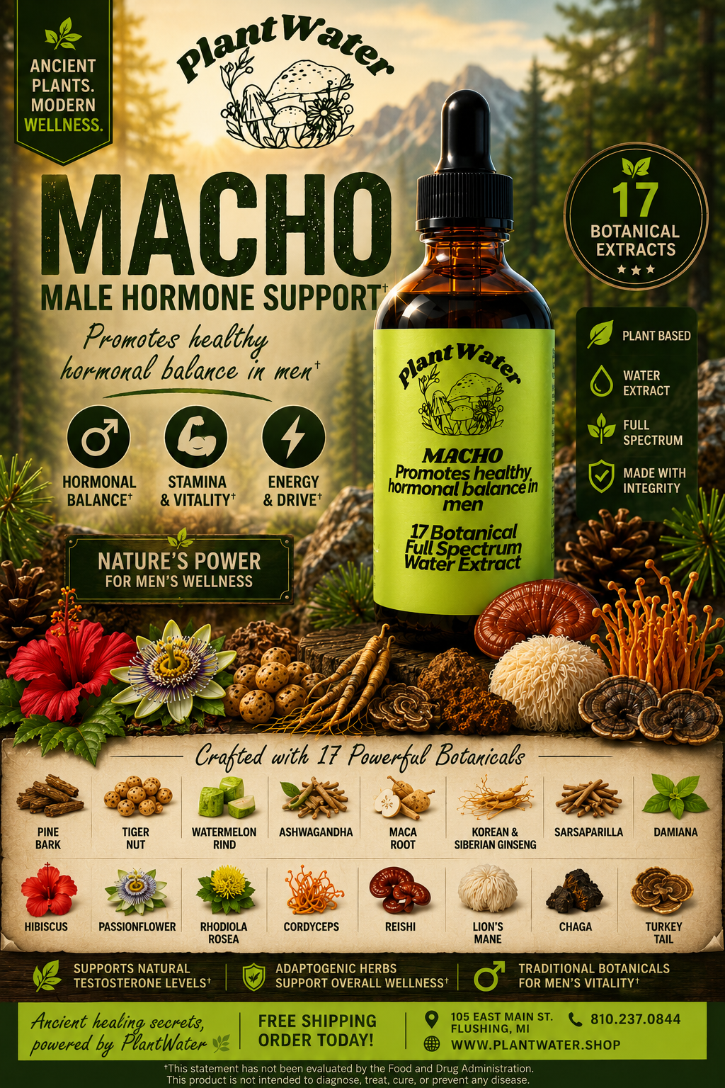 MACHO Supports healthy hormone balance for MEN naturally.