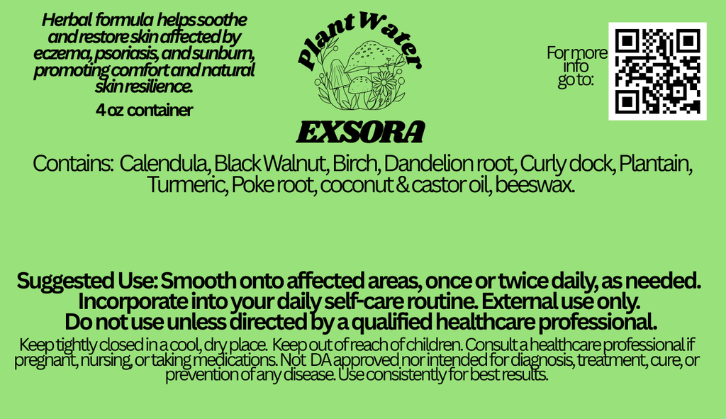 EXSORA Supports eczema-prone skin and to help maintain psoriasis-prone skin balance NATURALLY