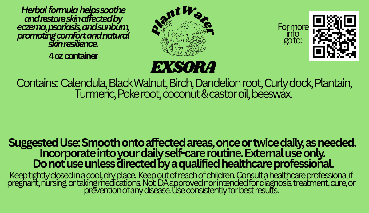 EXSORA Supports eczema-prone skin and to help maintain psoriasis-prone skin balance NATURALLY