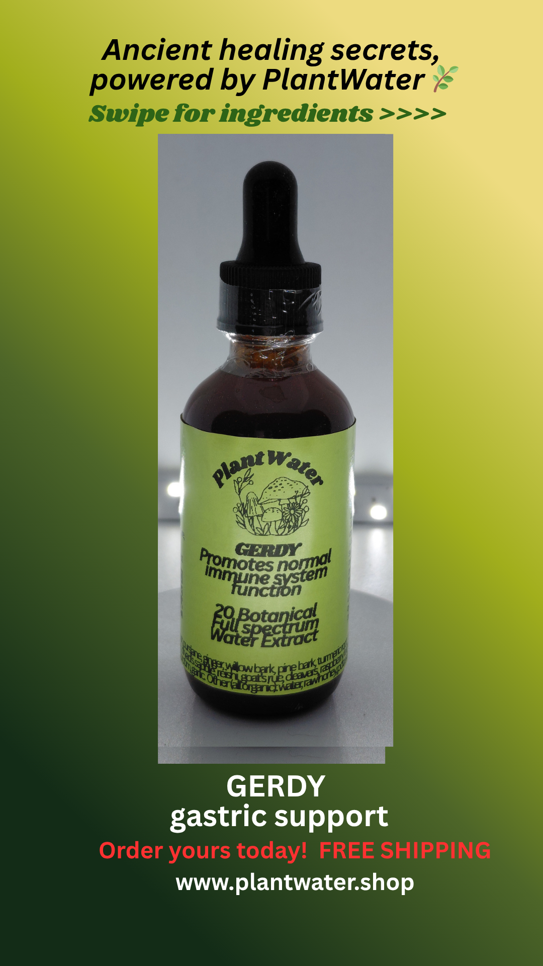 GERDY Helps maintain normal gastrointestinal comfort naturally.