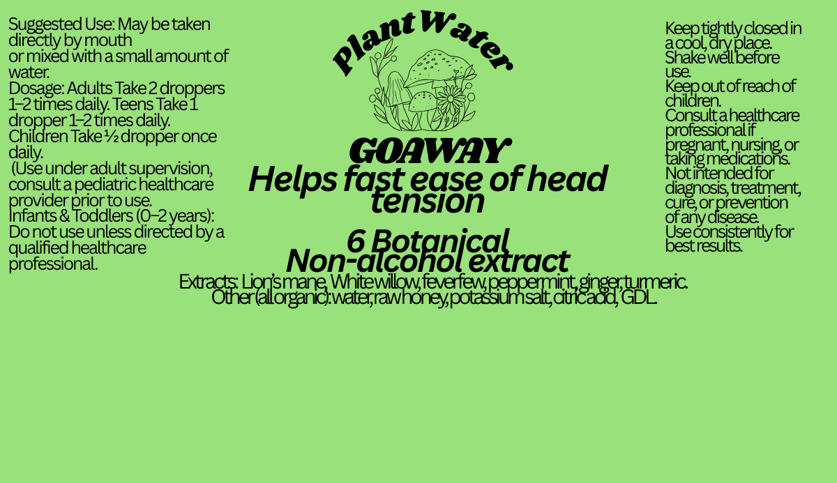GOAWAY Natural support for head tension, severe headaches, fast acting!