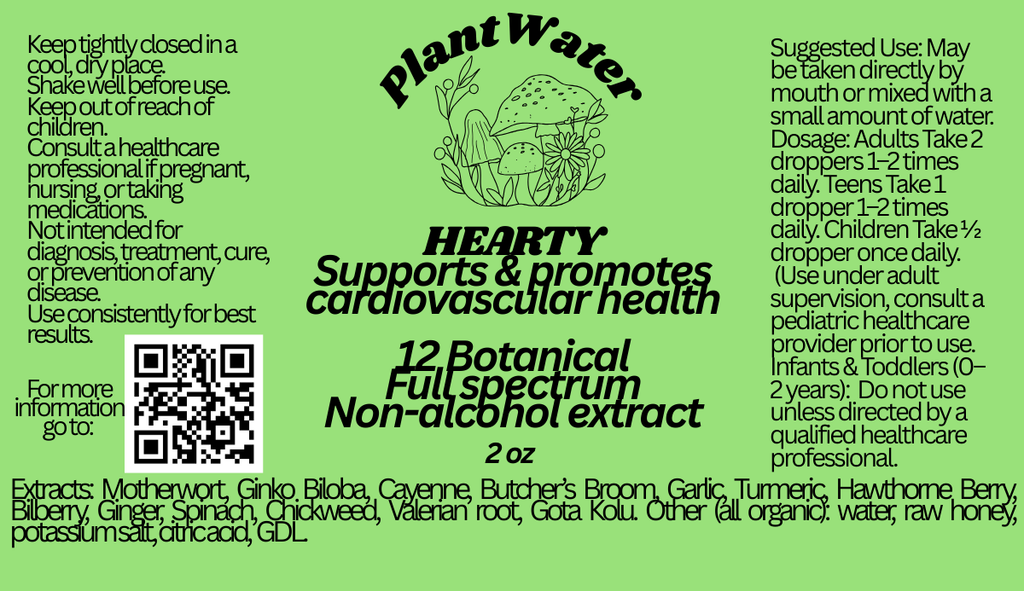 HEARTY Botanical support for cardiovascular health and overall heart wellness.