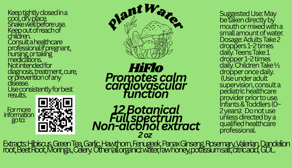 HiFlo Natural support helps blood pressure tension related vascular wellness.