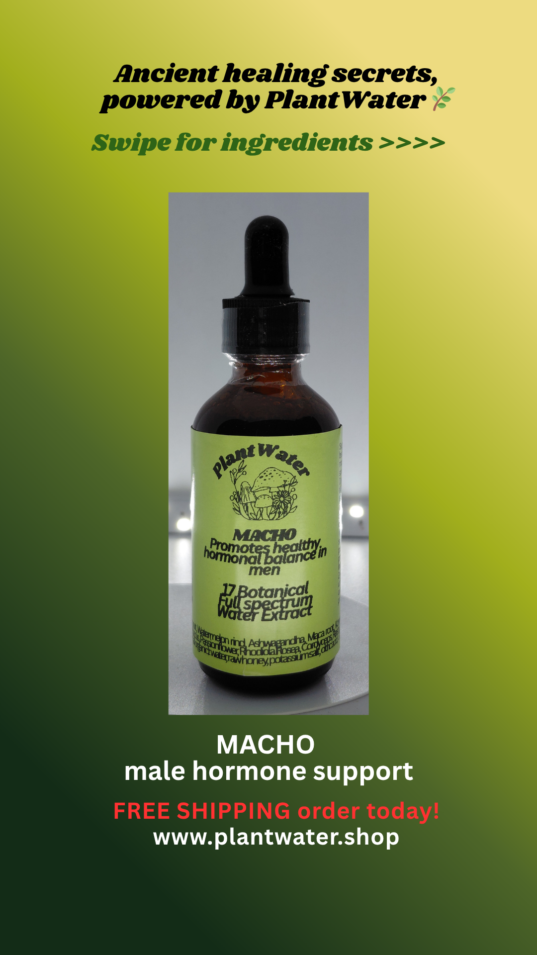 MACHO Supports healthy hormone balance for MEN naturally.