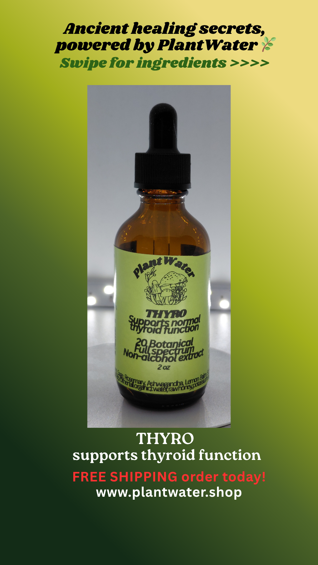 THYRO supports normal thyroid function, overall endocrine wellness with natural botanicals.