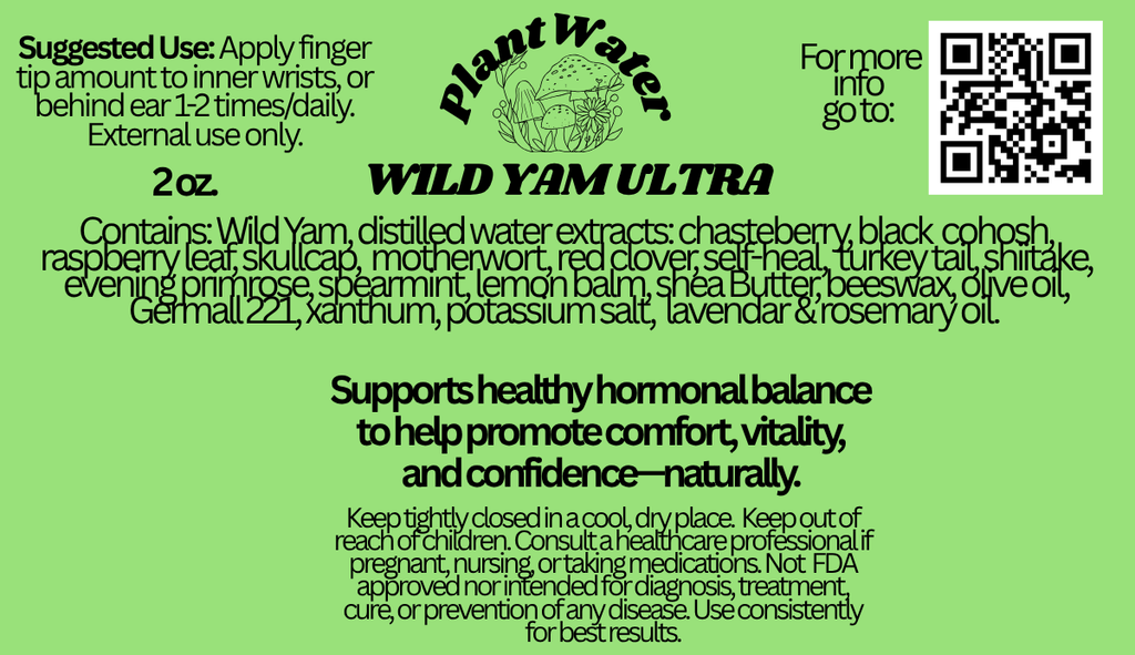 Wild Yam Ultra Creme support for female hormonal benefits naturally.