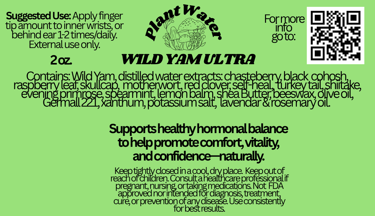 Wild Yam Ultra Creme support for female hormonal benefits naturally.