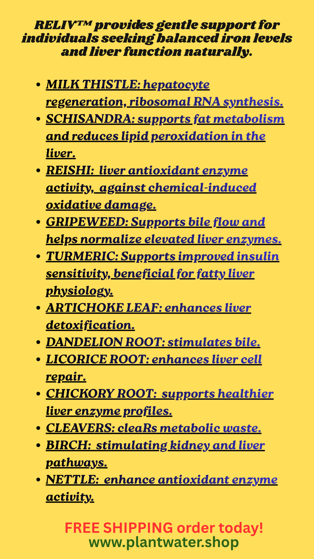 RELIV Supports natural liver wellness & detoxification.