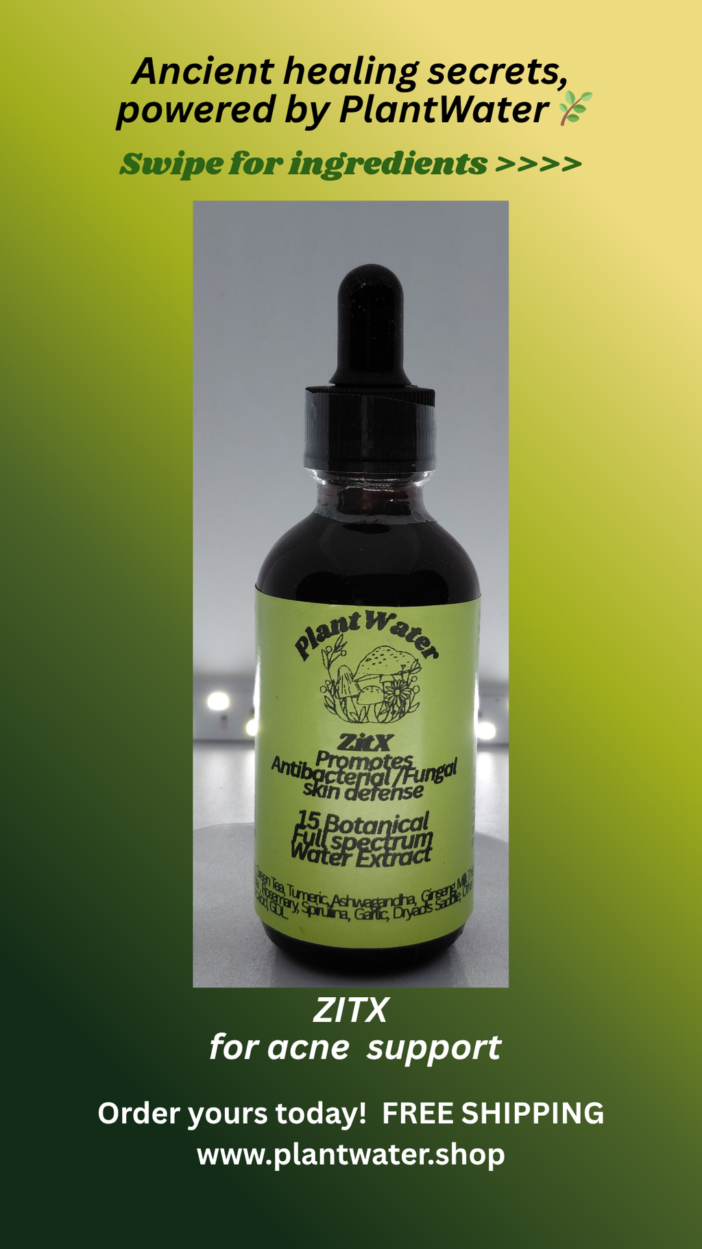 ZITX Helps maintain balanced skin health and supports skin function naturally.